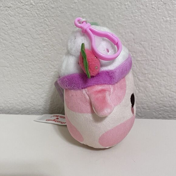#Plush Goals By Cuddle Barn Strawberry Mooshake Cow Clip Mini Series 4.5" NWT - Picture 5 of 10